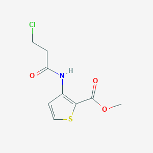 molecular formula C9H10ClNO3S B1335308 Methyl 3-[(3-chloropropanoyl)amino]thiophene-2-carboxylate CAS No. 549478-39-9