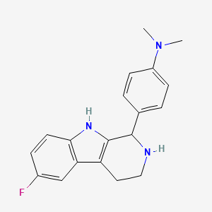 molecular formula C19H20FN3 B1335312 4-(6-fluoro-2,3,4,9-tetrahydro-1H-beta-carbolin-1-yl)-N,N-dimethylaniline 