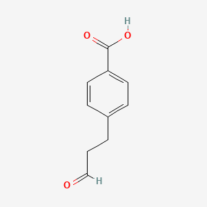 molecular formula C10H10O3 B13353147 Benzoic acid, 4-(3-oxopropyl)- 