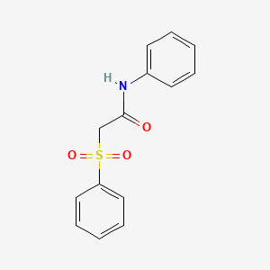 molecular formula C14H13NO3S B1335315 Acetamide, N-phenyl-2-(phenylsulfonyl)- CAS No. 38010-31-0