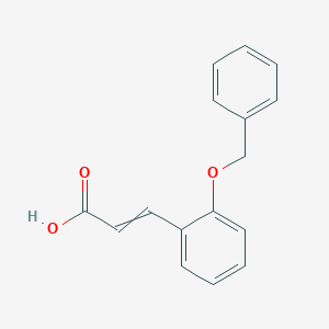 molecular formula C16H14O3 B1335317 2-Propenoic acid, 3-[2-(phenylmethoxy)phenyl]- CAS No. 144242-91-1