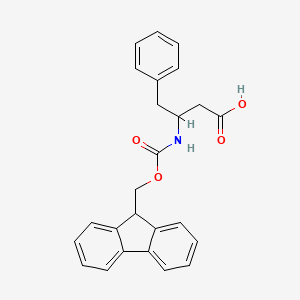 B1335319 3-((((9H-Fluoren-9-yl)methoxy)carbonyl)amino)-4-phenylbutanoic acid CAS No. 282524-78-1