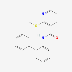 molecular formula C19H16N2OS B13353202 N-([1,1'-Biphenyl]-2-yl)-2-(methylthio)nicotinamide 