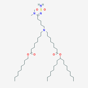 molecular formula C49H98N4O6S B13353265 Heptadecan-9-yl 8-((5-(dimethylamino)-5-(sulfamoylimino)pentyl)(8-(nonyloxy)-8-oxooctyl)amino)octanoate 