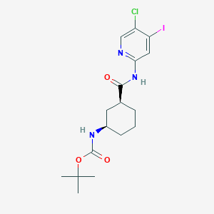 molecular formula C17H23ClIN3O3 B13353353 tert-Butyl ((1R,3S)-3-((5-chloro-4-iodopyridin-2-yl)carbamoyl)cyclohexyl)carbamate 
