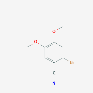 molecular formula C10H10BrNO2 B1335339 2-溴-4-乙氧基-5-甲氧基苯甲腈 CAS No. 515846-45-4