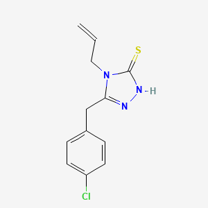 molecular formula C12H12ClN3S B1335348 4-烯丙基-5-(4-氯苄基)-4H-1,2,4-三唑-3-硫醇 CAS No. 667437-95-8