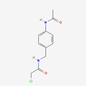 B1335352 N-[4-(acetylamino)benzyl]-2-chloroacetamide CAS No. 102677-62-3