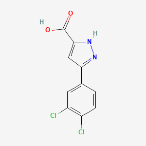 molecular formula C10H6Cl2N2O2 B1335353 5-(3,4-二氯苯基)-1H-吡唑-3-羧酸 CAS No. 276684-04-9