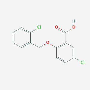 molecular formula C14H10Cl2O3 B1335356 5-氯-2-[(2-氯苄基)氧基]苯甲酸 CAS No. 62176-32-3