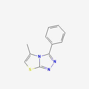 molecular formula C11H9N3S B13353593 5-Methyl-3-phenyl[1,3]thiazolo[2,3-c][1,2,4]triazole CAS No. 26542-57-4