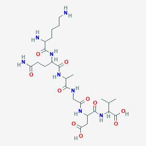molecular formula C25H44N8O10 B1335365 Lys-Gln-Ala-Gly-Asp-Val CAS No. 80755-87-9
