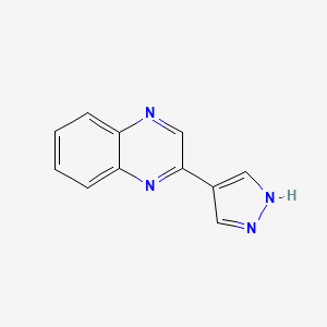 molecular formula C11H8N4 B1335370 2-(1H-吡唑-4-基)喹喔啉 CAS No. 439106-90-8