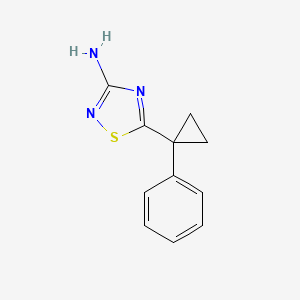 molecular formula C11H11N3S B13353781 5-(1-Phenylcyclopropyl)-1,2,4-thiadiazol-3-amine 