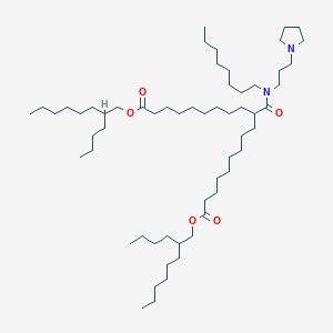 molecular formula C59H114N2O5 B13353940 Bis(2-butyloctyl) 10-(octyl(3-(pyrrolidin-1-yl)propyl)carbamoyl)nonadecanedioate 