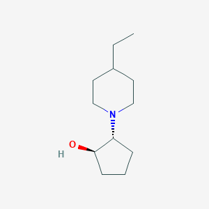 molecular formula C12H23NO B13353971 (1R,2R)-2-(4-ethylpiperidin-1-yl)cyclopentan-1-ol 