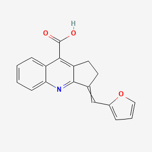 molecular formula C18H13NO3 B1335398 3-(Furan-2-ylmethylidene)-1,2-dihydrocyclopenta[b]quinoline-9-carboxylic acid 