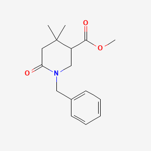 molecular formula C16H21NO3 B13354090 Methyl 1-benzyl-4,4-dimethyl-6-oxopiperidine-3-carboxylate 