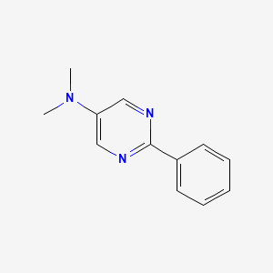 molecular formula C12H13N3 B13354155 N,N-Dimethyl-2-phenylpyrimidin-5-amine 