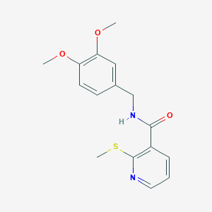 molecular formula C16H18N2O3S B13354272 N-(3,4-Dimethoxybenzyl)-2-(methylthio)nicotinamide 