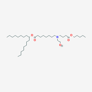molecular formula C36H71NO5 B13354300 Heptadecan-9-yl 8-((2-hydroxyethyl)(4-oxo-4-(pentyloxy)butyl)amino)octanoate 