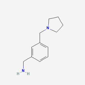 molecular formula C12H18N2 B1335434 3-Pyrrolidin-1-ylmethyl-benzylamine CAS No. 91271-78-2