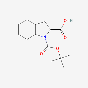 molecular formula C14H23NO4 B1335435 1-[(tert-butoxy)carbonyl]-octahydro-1H-indole-2-carboxylic acid CAS No. 143978-66-9
