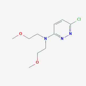 molecular formula C10H16ClN3O2 B13354398 6-chloro-N,N-bis(2-methoxyethyl)pyridazin-3-amine 