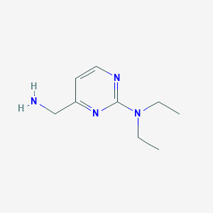molecular formula C9H16N4 B13354538 4-(aminomethyl)-N,N-diethylpyrimidin-2-amine 