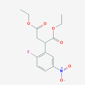molecular formula C14H16FNO6 B13354551 Diethyl 2-(2-fluoro-5-nitrophenyl)succinate 