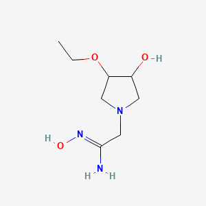 molecular formula C8H17N3O3 B13354555 2-(3-Ethoxy-4-hydroxypyrrolidin-1-yl)-N'-hydroxyacetimidamide 