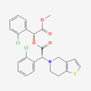 molecular formula C24H21Cl2NO4S B13354585 (R)-1-(2-Chlorophenyl)-2-methoxy-2-oxoethyl (R)-2-(2-chlorophenyl)-2-(6,7-dihydrothieno[3,2-c]pyridin-5(4H)-yl)acetate 
