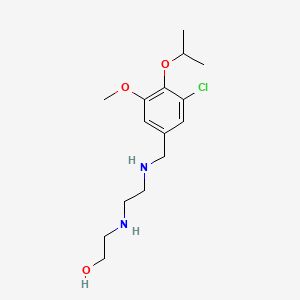 molecular formula C15H25ClN2O3 B13354607 2-({2-[(3-Chloro-4-isopropoxy-5-methoxybenzyl)amino]ethyl}amino)ethanol 