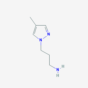 molecular formula C7H13N3 B1335463 3-(4-methyl-1H-pyrazol-1-yl)propan-1-amine CAS No. 956758-69-3
