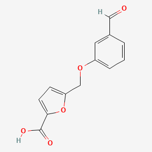 molecular formula C13H10O5 B1335465 5-[(3-Formylphenoxy)methyl]-2-furoic acid CAS No. 881041-10-7