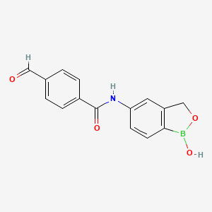 molecular formula C15H12BNO4 B13354759 4-Formyl-N-(1-hydroxy-1,3-dihydro-2,1-benzoxaborol-5-yl)benzamide CAS No. 627873-41-0