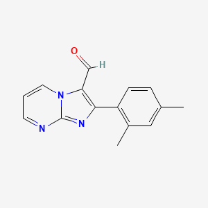 molecular formula C15H13N3O B1335477 2-(2,4-Dimethylphenyl)imidazo[1,2-a]pyrimidine-3-carbaldehyde CAS No. 881040-36-4