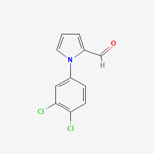 molecular formula C11H7Cl2NO B1335478 1-(3,4-dichlorophenyl)-1H-pyrrole-2-carbaldehyde CAS No. 169036-52-6