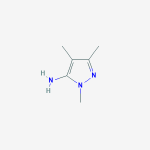 molecular formula C6H11N3 B1335502 2,4,5-Trimethylpyrazol-3-amine CAS No. 76606-28-5