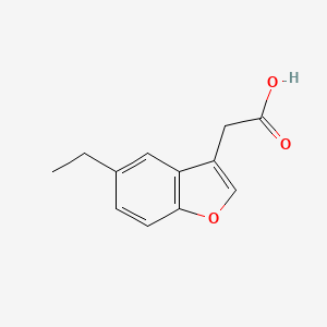 molecular formula C12H12O3 B1335504 (5-Ethyl-1-benzofuran-3-yl)acetic acid CAS No. 882248-24-0