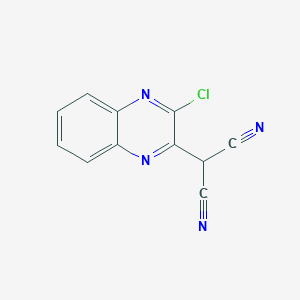 molecular formula C11H5ClN4 B1335508 (3-Chloroquinoxalin-2-yl)malononitrile 