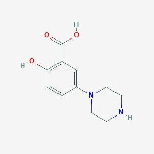 molecular formula C11H14N2O3 B1335516 2-羟基-5-哌嗪-1-基苯甲酸 CAS No. 446831-30-7