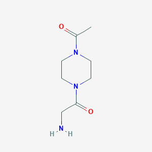 molecular formula C8H15N3O2 B1335521 1-(4-Acetylpiperazin-1-yl)-2-aminoethanone CAS No. 896508-00-2