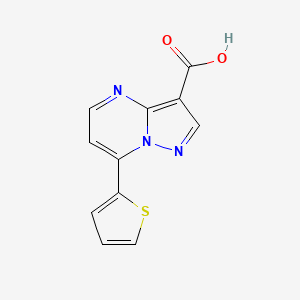 molecular formula C11H7N3O2S B1335540 7-噻吩-2-基-吡唑并[1,5-a]嘧啶-3-羧酸 CAS No. 676247-93-1