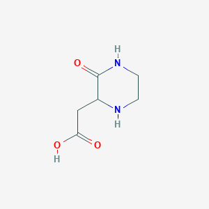 molecular formula C6H10N2O3 B1335547 (3-Oxopiperazin-2-yl)acetic acid CAS No. 405214-33-7