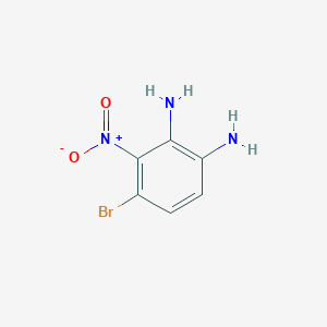 molecular formula C6H6BrN3O2 B133556 4-Bromo-3-nitrobenzene-1,2-diamine CAS No. 147021-89-4