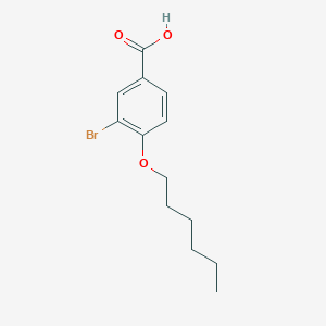 molecular formula C13H17BrO3 B1335563 3-Bromo-4-(hexyloxy)benzoic acid CAS No. 158873-84-8