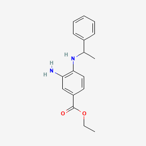 B1335592 Ethyl 3-amino-4-[(1-phenylethyl)amino]benzoate CAS No. 890093-77-3