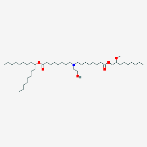molecular formula C45H89NO6 B13355986 Heptadecan-9-yl 8-((2-hydroxyethyl)(8-((2-methoxynonyl)oxy)-8-oxooctyl)amino)octanoate 