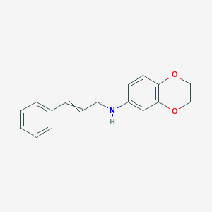 molecular formula C17H17NO2 B1335602 N-(3-phenylprop-2-enyl)-2,3-dihydro-1,4-benzodioxin-6-amine 